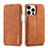 Funda de Cuero Cartera con Soporte Carcasa LC1 para Apple iPhone 13 Pro Max