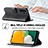 Funda de Cuero Cartera con Soporte Carcasa LC1 para Samsung Galaxy Jump3 5G