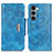 Funda de Cuero Cartera con Soporte Carcasa N04P para Motorola Moto G200 5G