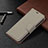 Funda de Cuero Cartera con Soporte Carcasa para Apple iPhone 13 Mini Gris