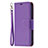 Funda de Cuero Cartera con Soporte Carcasa para Apple iPhone 13 Mini Morado