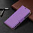 Funda de Cuero Cartera con Soporte Carcasa para Apple iPhone 13 Mini Morado