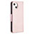 Funda de Cuero Cartera con Soporte Carcasa para Apple iPhone 13 Mini Oro Rosa