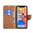 Funda de Cuero Cartera con Soporte Carcasa para Apple iPhone 13 Pro Marron