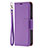 Funda de Cuero Cartera con Soporte Carcasa para Apple iPhone 13 Pro Max Morado