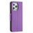 Funda de Cuero Cartera con Soporte Carcasa para Apple iPhone 13 Pro Max Morado