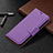 Funda de Cuero Cartera con Soporte Carcasa para Apple iPhone 13 Pro Max Morado