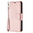 Funda de Cuero Cartera con Soporte Carcasa para Apple iPhone 13 Pro Max Oro Rosa