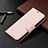 Funda de Cuero Cartera con Soporte Carcasa para Apple iPhone 13 Pro Max Oro Rosa