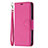 Funda de Cuero Cartera con Soporte Carcasa para Apple iPhone 13 Rosa Roja