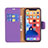 Funda de Cuero Cartera con Soporte Carcasa para Apple iPhone 14 Plus Morado