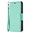 Funda de Cuero Cartera con Soporte Carcasa para Apple iPhone 15 Cian