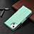 Funda de Cuero Cartera con Soporte Carcasa para Apple iPhone 15 Cian