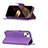 Funda de Cuero Cartera con Soporte Carcasa para Apple iPhone 15 Morado