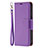 Funda de Cuero Cartera con Soporte Carcasa para Apple iPhone 15 Pro Max Morado