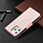 Funda de Cuero Cartera con Soporte Carcasa para Apple iPhone 16 Pro Max Oro Rosa