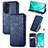 Funda de Cuero Cartera con Soporte Carcasa S01D para Huawei Honor 60 Pro 5G