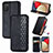 Funda de Cuero Cartera con Soporte Carcasa S01D para Samsung Galaxy M02s