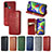 Funda de Cuero Cartera con Soporte Carcasa S01D para Samsung Galaxy M21