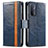 Funda de Cuero Cartera con Soporte Carcasa S02D para OnePlus Nord N200 5G