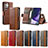 Funda de Cuero Cartera con Soporte Carcasa S02D para Samsung Galaxy S21 Ultra 5G