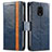 Funda de Cuero Cartera con Soporte Carcasa S02D para Xiaomi Redmi Note 9 Pro Max