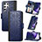 Funda de Cuero Cartera con Soporte Carcasa S03D para Samsung Galaxy S21 Ultra 5G