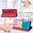 Funda de Cuero Cartera con Soporte Carcasa S04D para Samsung Galaxy Note 10 Plus 5G