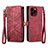 Funda de Cuero Cartera con Soporte Carcasa S05D para Apple iPhone 13 Pro