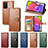 Funda de Cuero Cartera con Soporte Carcasa S05D para Samsung Galaxy M02s