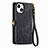 Funda de Cuero Cartera con Soporte Carcasa S06D para Apple iPhone 15