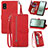 Funda de Cuero Cartera con Soporte Carcasa S06D para Sharp Aquos wish3