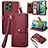 Funda de Cuero Cartera con Soporte Carcasa S07D para Apple iPhone 13 Pro