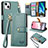 Funda de Cuero Cartera con Soporte Carcasa S07D para Apple iPhone 14 Plus