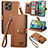 Funda de Cuero Cartera con Soporte Carcasa S07D para Apple iPhone 14 Pro