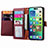 Funda de Cuero Cartera con Soporte Carcasa S07D para Apple iPhone 14 Pro Max