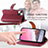 Funda de Cuero Cartera con Soporte Carcasa S07D para Apple iPhone 15