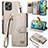 Funda de Cuero Cartera con Soporte Carcasa S07D para Apple iPhone 15 Pro Max