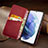 Funda de Cuero Cartera con Soporte Carcasa S08D para Samsung Galaxy S21 Plus 5G