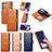 Funda de Cuero Cartera con Soporte Carcasa S08D para Samsung Galaxy S22 Ultra 5G