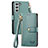 Funda de Cuero Cartera con Soporte Carcasa S16D para Samsung Galaxy S22 5G