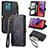 Funda de Cuero Cartera con Soporte Carcasa S17D para Motorola Moto G84 5G