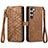 Funda de Cuero Cartera con Soporte Carcasa S17D para Samsung Galaxy S22 5G