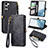 Funda de Cuero Cartera con Soporte Carcasa S17D para Samsung Galaxy S22 Plus 5G