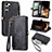 Funda de Cuero Cartera con Soporte Carcasa S17D para Samsung Galaxy S24 5G