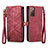 Funda de Cuero Cartera con Soporte Carcasa S18D para Samsung Galaxy S20 FE 4G