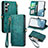 Funda de Cuero Cartera con Soporte Carcasa S18D para Samsung Galaxy S22 Plus 5G