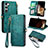 Funda de Cuero Cartera con Soporte Carcasa S18D para Samsung Galaxy S24 5G