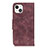 Funda de Cuero Cartera con Soporte Carcasa T06 para Apple iPhone 15