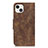 Funda de Cuero Cartera con Soporte Carcasa T06 para Apple iPhone 15